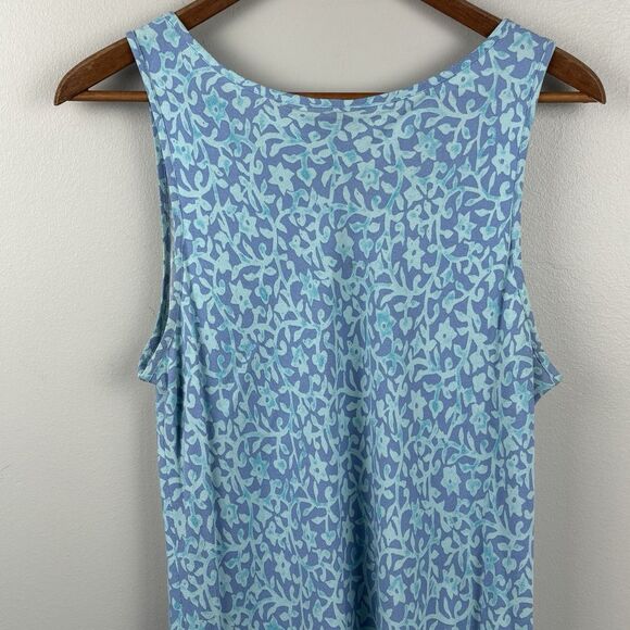 Sigrid Olsen Sport Blue Floral Shift Medium Dress Tennis Pickleball Athleisure - Picture 7 of 8